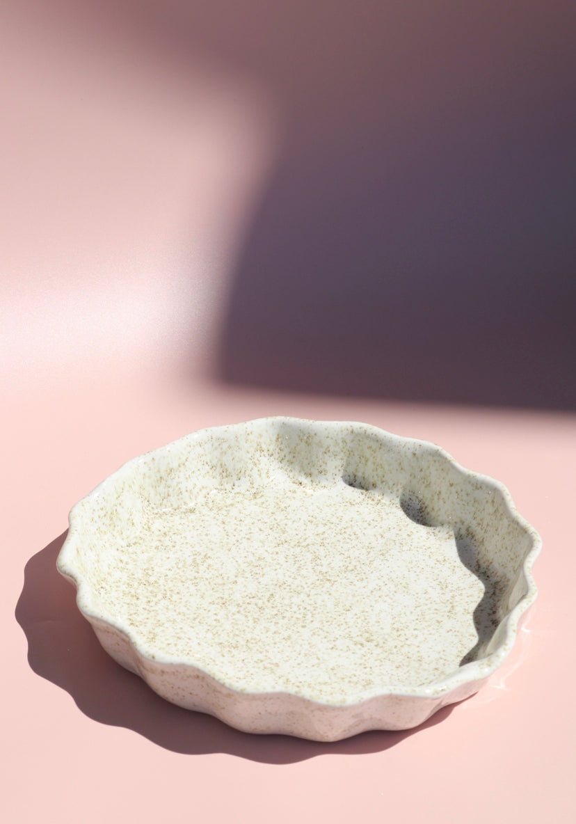 Speckled Flan Dish