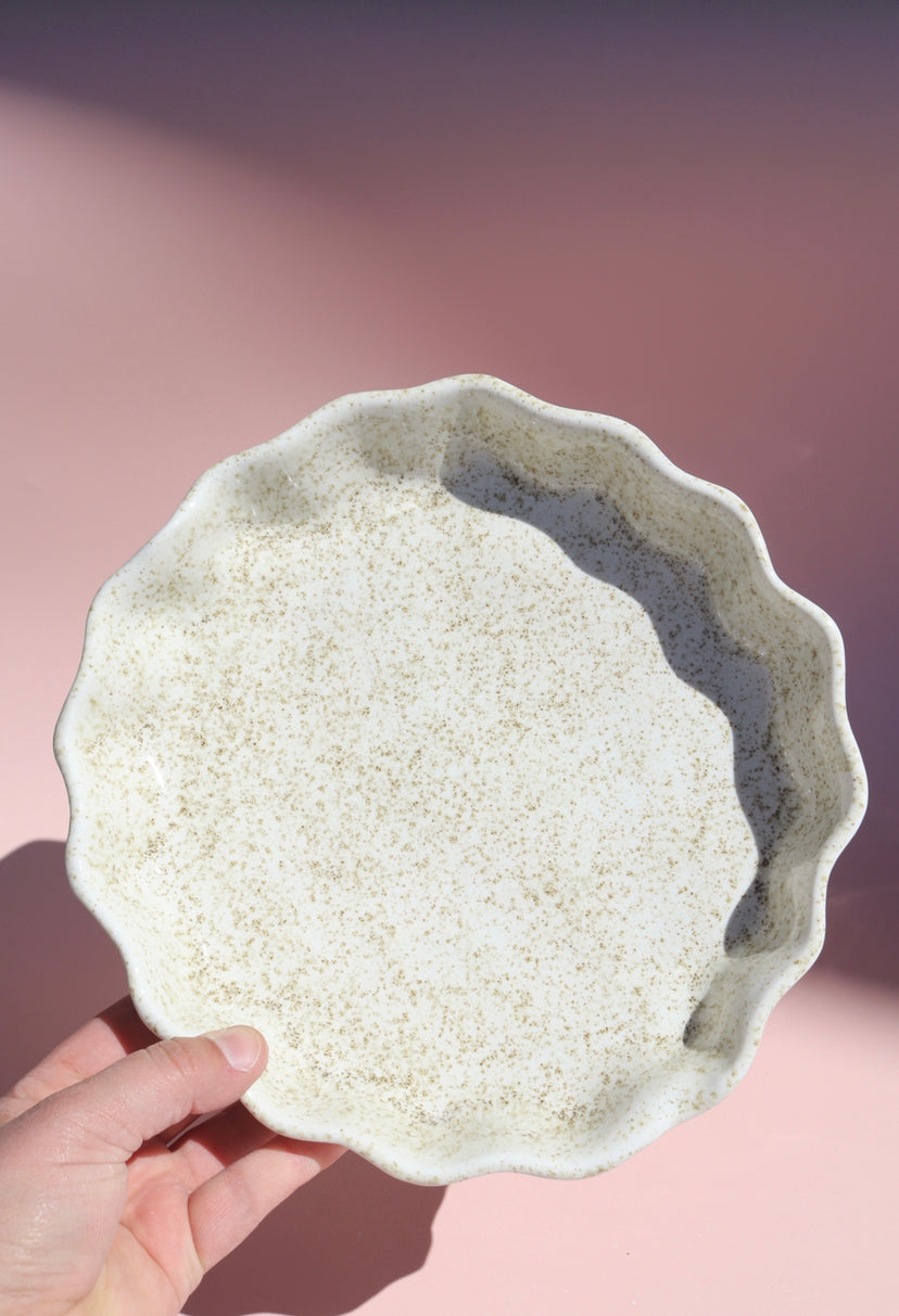 Speckled Flan Dish
