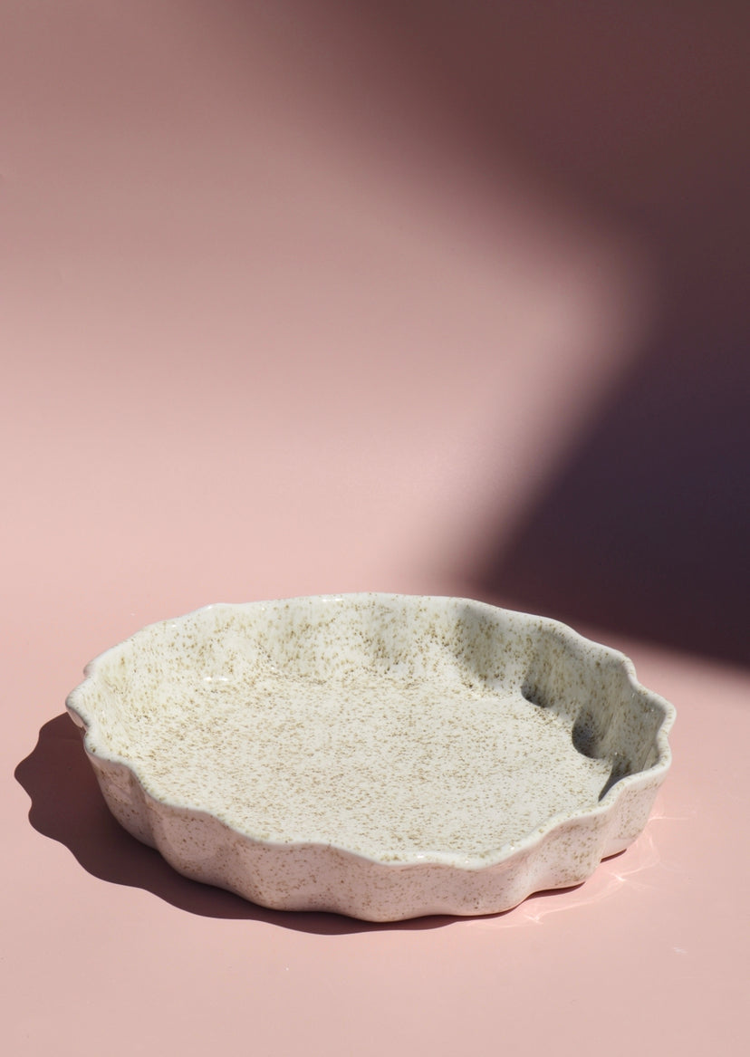 Speckled Flan Dish