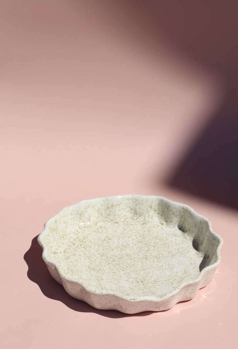 Speckled Flan Dish