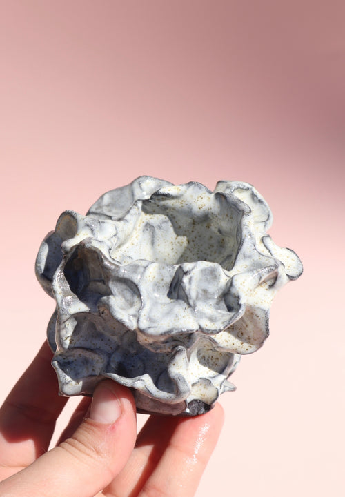 Dark Coral Candlestick Holder